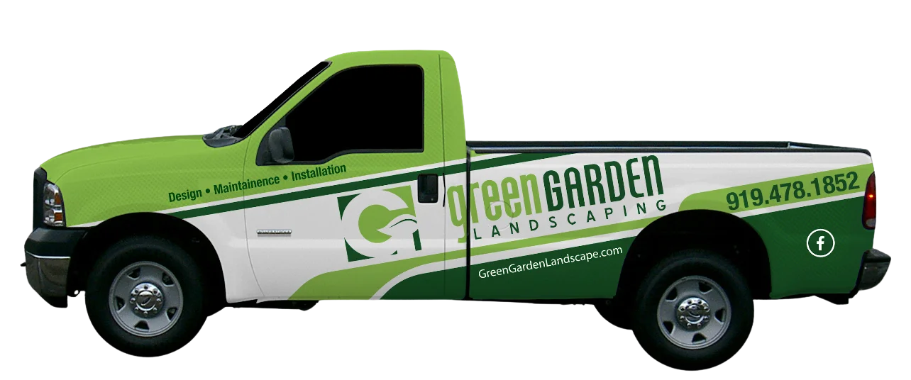 Green Garden Landscaping branded truck